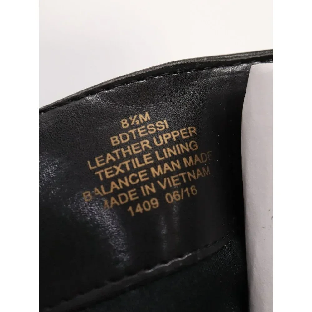 Bandolino Tessi Black Leather‎ Wide Calf Riding Boots Womens Size 8.5 New